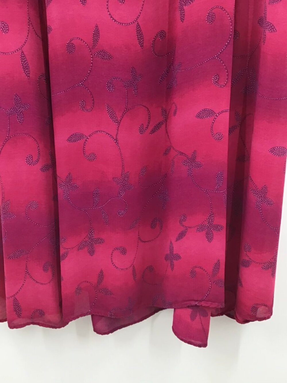 Vintage Womens 22/24 Dopamine Pink Purple Ombre Floral Print Sun Dress Cover Up - Picture 7 of 10
